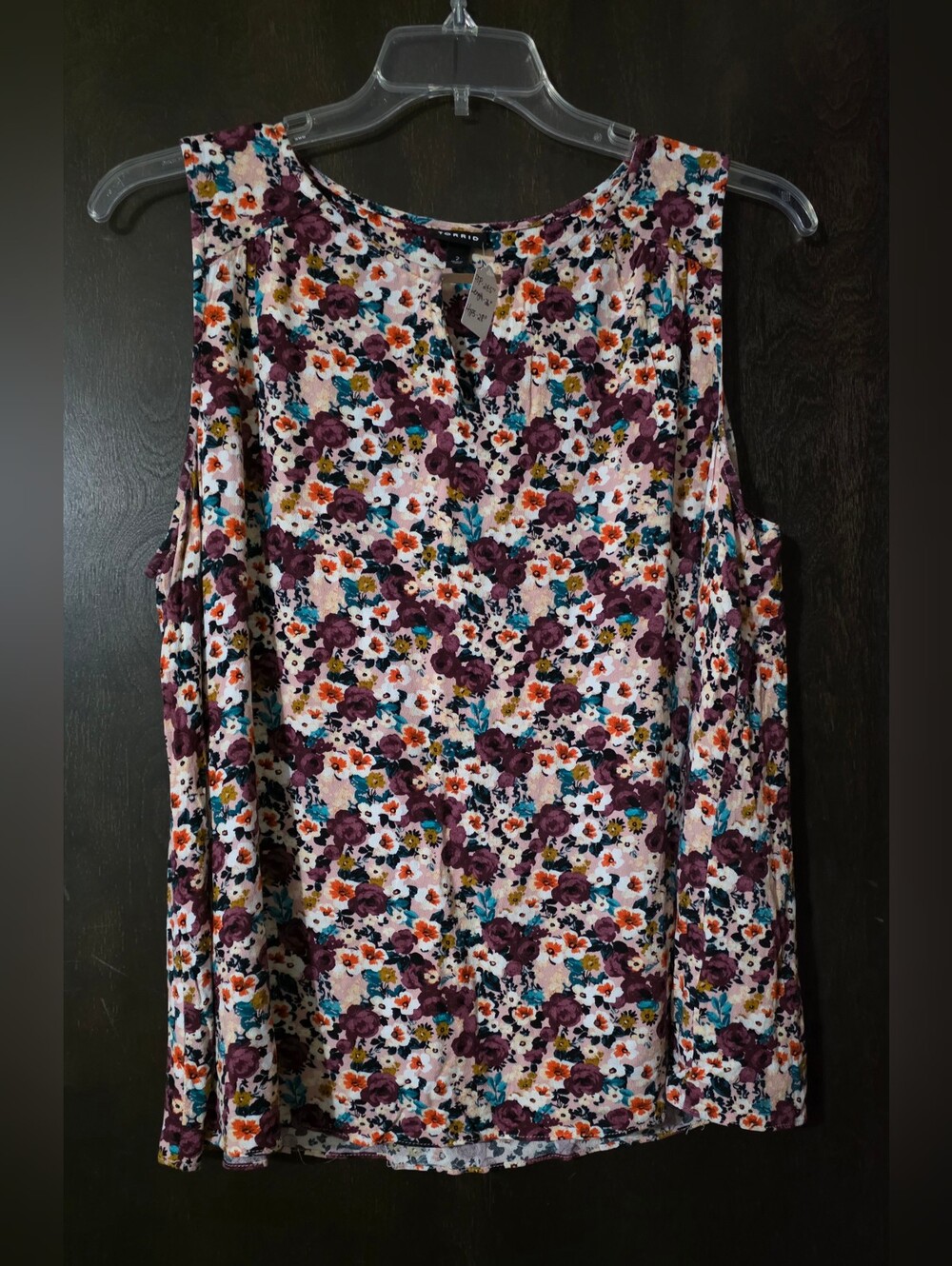 torrid Plus Size Floral Scoop Neck Tank Top Multiple Colors Women's Size 2X